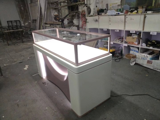 Multi functional Jewelry Store Showcase with Attractive Pink Color