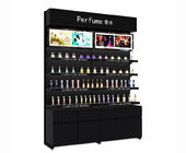 El gabinete de exhibición de lujo del perfume, gabinete de exhibición negro de la fragancia fácil monta