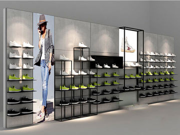 Estantes de exhibición del zapato de la pared/estantes de exhibición funcionales multi de la zapatería 